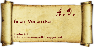 Áron Veronika névjegykártya